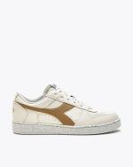 Sportschuhe Turnschuhe Diadora MAGIC BASKETBALL LOW 2030 Leder Mann WEISS BRAUN ICED COFFEE