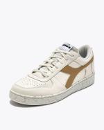 Sportschuhe Turnschuhe Diadora MAGIC BASKETBALL LOW 2030 Leder Mann WEISS BRAUN ICED COFFEE