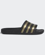 Adidas Adilette Aqua Rubber TPU Hausschuhe Schwarz Gold