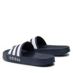 Adidas ADILETTE SHOWER Unisex Meer Schwimmbad Schwimmen Freizeit Gummipantoffeln Blau Weiß