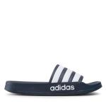 Adidas ADILETTE SHOWER Unisex Meer Schwimmbad Schwimmen Freizeit Gummipantoffeln Blau Weiß