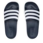 Adidas ADILETTE SHOWER Unisex Meer Schwimmbad Schwimmen Freizeit Gummipantoffeln Blau Weiß