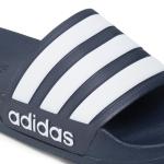 Adidas ADILETTE SHOWER Unisex Meer Schwimmbad Schwimmen Freizeit Gummipantoffeln Blau Weiß