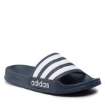 Adidas ADILETTE SHOWER Unisex Meer Schwimmbad Schwimmen Freizeit Gummipantoffeln Blau Weiß