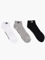 Converse PP Star Chevron Logo Socken Socken 3 Paar Sportswear Lifestyle Weiß Schwarz Grau