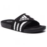 Adidas ADISSAGE Unisex Meer Schwimmbad Schwimmen Freizeit Gummipantoffeln Schwarz Weiß