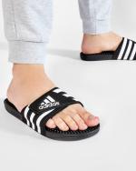 Adidas ADISSAGE Unisex Meer Schwimmbad Schwimmen Freizeit Gummipantoffeln Schwarz Weiß