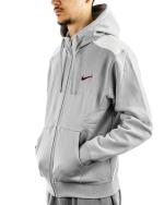 Kapuzenpullover Sportjacke Nike Sportswear Fleece Fz Hoodie Bb Baumwolle Herren Grau