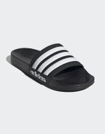 Adidas ADILETTE SHOWER Unisex Meer Schwimmbad Schwimmen Freizeit Gummipantoffeln Schwarz Weiß