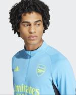  Arsenal Fc Adidas Felpa Allenamento Training Top Azzurro Mezza zip 2024 