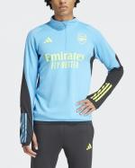  Arsenal Fc Adidas Felpa Allenamento Training Top Azzurro Mezza zip 2024 