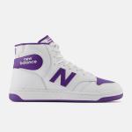  Scarpe Sneakers Unisex New Balance Mid Bianco Viola BB480 Lifestyle 