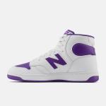  Scarpe Sneakers Unisex New Balance Mid Bianco Viola BB480 Lifestyle 