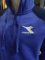 Sport-Trainingsanzug Diadora HOODIE FZ CORE Cargo Man COTTON Fleece CLASSIC BLUE/IMPERIAL BLUE