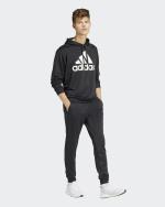 Kompletter Trainingsanzug ADIDAS Big Logo Hoodie French Terry Polyester Herren Schwarz