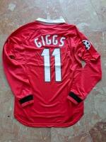 Manchester United Fußballtrikot UMBRO Giggs 11 Home UEFA Champions League Finale 1999 RETRO VINTAGE Rot