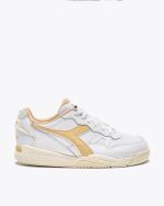 Sportschuhe Sneakers Diadora WINNER T2 Leder Herren Weiß Gelb