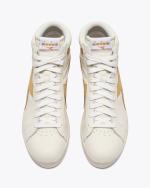 Sportschuhe Sneakers Diadora GAME L HIGH WAXED SUEDE POP Leder Mann Weiß Beige