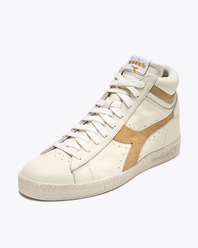  Scarpe Sneakers UOMO Diadora T2 GAME L HIGH WAXED Bianco Beige Lifestyle