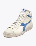 Sportschuhe Turnschuhe Diadora GAME L HIGH WAXED SUEDE POP Leder Herren Weiß Blau