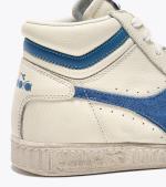 Sportschuhe Turnschuhe Diadora GAME L HIGH WAXED SUEDE POP Leder Herren Weiß Blau