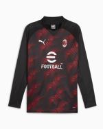  Ac Milan Puma Felpa Allenamento Training Top Stadium pre match Rosso Nero 2024 