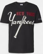 T-shirt freizeit CHAMPION Major League Baseball Yankees Crewneck Baumwolle Mann kurze ärmel Schwarz