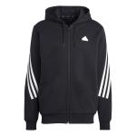 Adidas FUTURE ICONS 3-STRIPES FULL-ZIP Herren Kapuzenpullover Sportjacke Schwarz