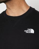 The North Face Simple Dome Crew Pullover aus gebürstetem Baumwoll-French-Terry, schwarzes Sport-Sweatshirt mit Rundhalsausschnitt