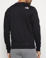 The North Face Simple Dome Crew Pullover aus gebürstetem Baumwoll-French-Terry, schwarzes Sport-Sweatshirt mit Rundhalsausschnitt