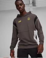 Pullover Hoodie BORUSSIA DORTMUND 09 BVB Puma Ftb Archive HD Baumwolle 2024 Herren Grau Schwarz