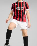  Ac Milan Puma Maglia Calcio Bambino Ragazzo Rosso 2024 25 Home 