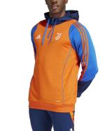 Trainingssweatshirt JUVENTUS FC Adidas Training Top Half Zip Hood Herren 2024 25 Orange mit Reißverschlusstaschen