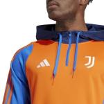 Trainingssweatshirt JUVENTUS FC Adidas Training Top Half Zip Hood Herren 2024 25 Orange mit Reißverschlusstaschen