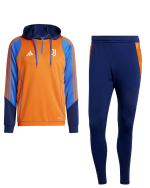 JUVENTUS FC Trainingsanzug Adidas Original Half Zip Hood Herren 2024 25 Orange Blau