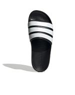 Adidas adilette Flow Unisex Meer Schwimmbad Schwimmen Freizeit Gummi Hausschuhe Schwarz Weiß