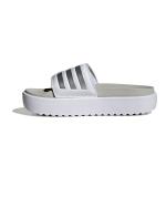 ADIDAS ADILETTE PLATFORM Damen Gummi-Slipper Dusche Meer Pool Silber Grau