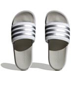 ADIDAS ADILETTE PLATFORM Damen Gummi-Slipper Dusche Meer Pool Silber Grau