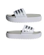 ADIDAS ADILETTE PLATFORM Damen Gummi-Slipper Dusche Meer Pool Silber Grau