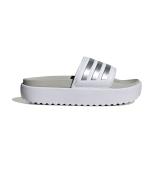 ADIDAS ADILETTE PLATFORM Damen Gummi-Slipper Dusche Meer Pool Silber Grau