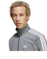 Freizeit-Trainingsanzug ADIDAS Basic 3-Streifen Tricot Herren Polyester SILBERGRAU