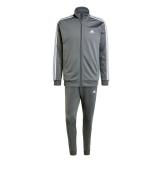 Freizeit-Trainingsanzug ADIDAS Basic 3-Streifen Tricot Herren Polyester SILBERGRAU