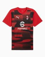  Ac Milan Puma Maglia Allenamento Training Rosso Nero Pre match Stadium 2024 25 