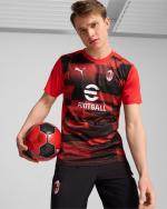  Ac Milan Puma Maglia Allenamento Training Rosso Nero Pre match Stadium 2024 25 