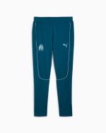 Anzughose OLYMPIQUE MARSEILLE OM Puma Sweat CASUALS mit Reißverschlusstaschen Baumwollfleece Herren 2024 25 blau Ocean Tropic