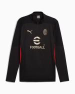  Ac Milan Puma Felpa Allenamento Training Top Nero mezza zip 2024 25 