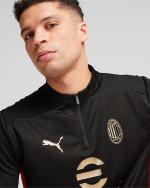  Ac Milan Puma Felpa Allenamento Training Top Nero mezza zip 2024 25 