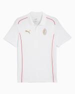  Ac Milan Puma Polo Maglia UOMO Bianco Cotone CASUALS 2024 25 