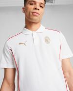  Ac Milan Puma Polo Maglia UOMO Bianco Cotone CASUALS 2024 25 