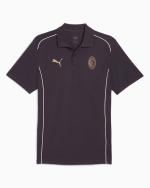 Poloshirt Ac Milan Puma CASUALS Baumwolle Kurzarm 2024 25 Herren Dunkelgrau